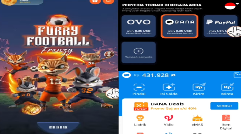 Aplikasi Penghasil Uang Furry Football Frenzy, Mudah Dapat Uang